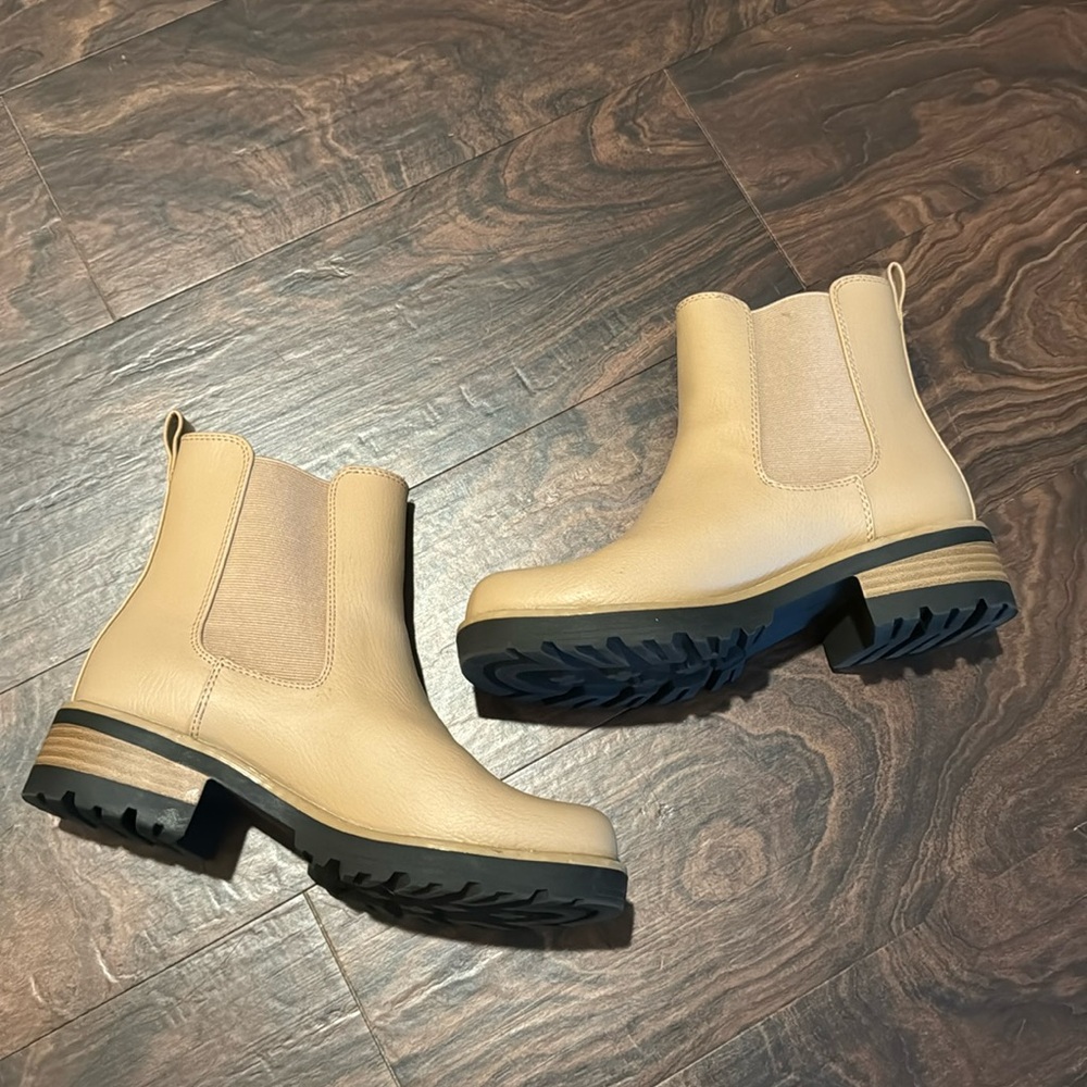 Tan booties